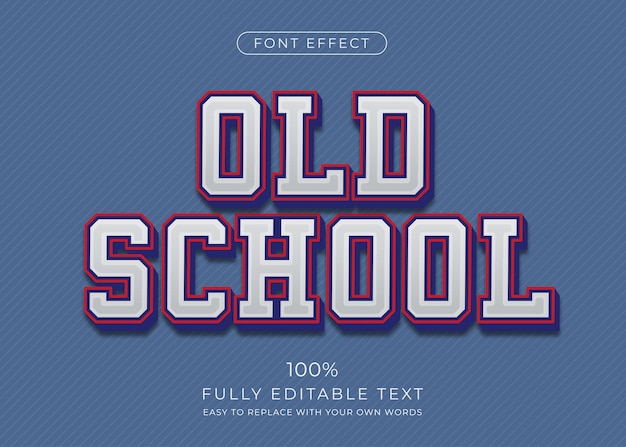 College text effect. editable font style