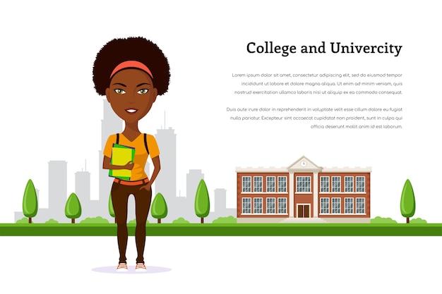 Vector college and university illustration