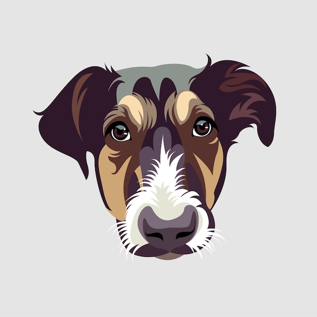 Vector collie dog logo