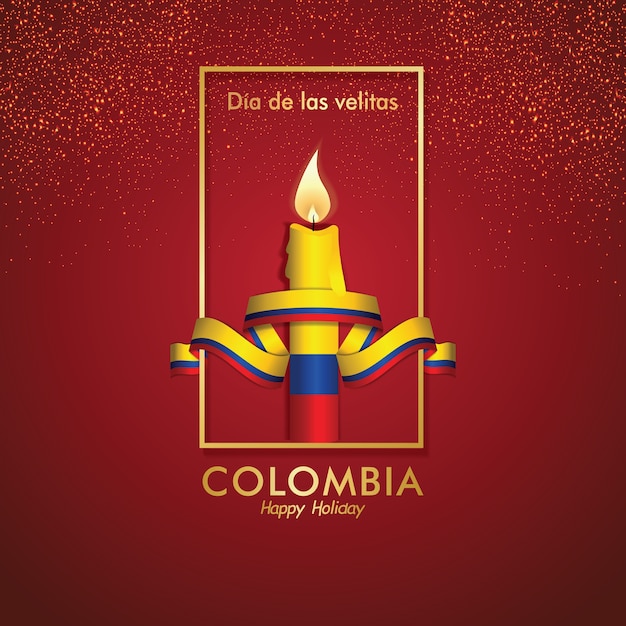 Colombia giorno di piccole candele celebrazione sfondo