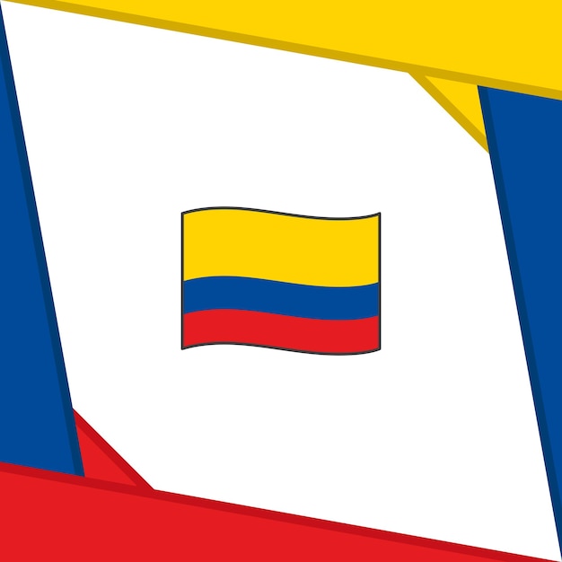 Colombia Flag Abstract Background Design Template Colombia Independence Day Banner Social Media Post Colombia Independence Day