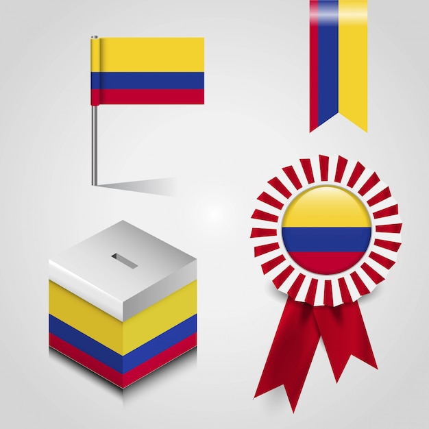 Colombia flag design vector