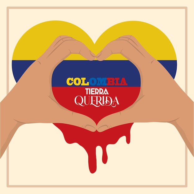 Colombia hands heart