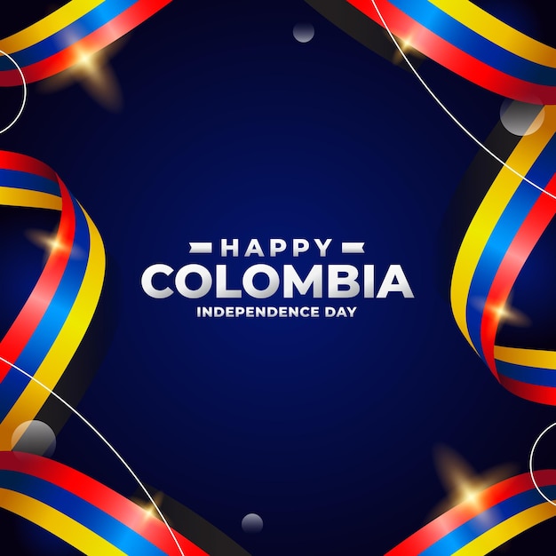 colombia independence day design illustration collection
