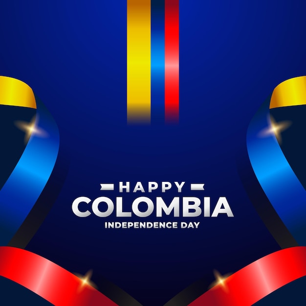 colombia independence day design illustration collection