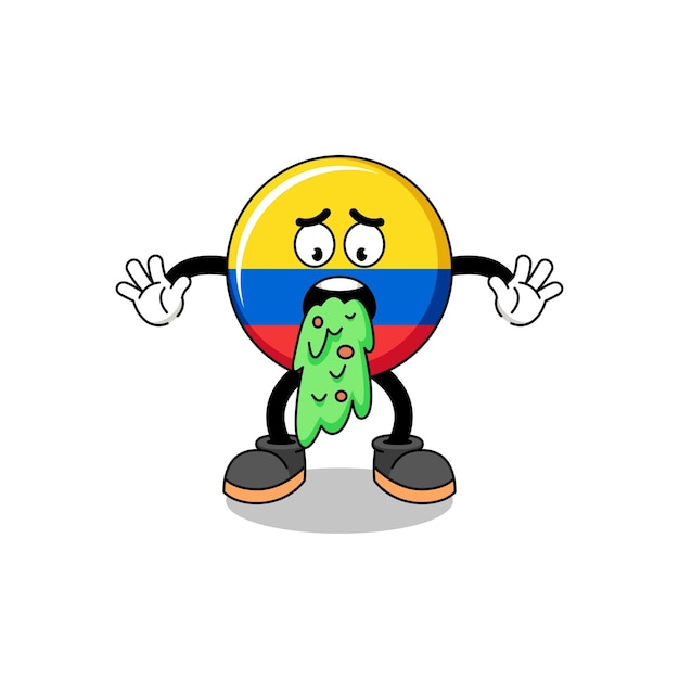 Colombia vlag mascotte cartoon braken