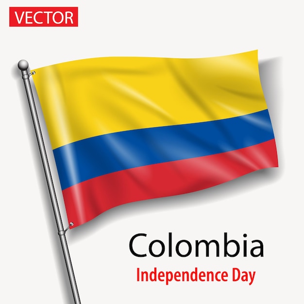 Colombia vlag nationale Onafhankelijkheidsdag vector vlaggen in America International