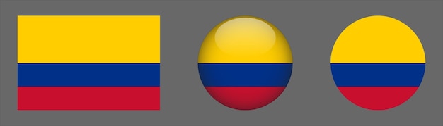 Colombia Vlag Set Collectie Vector