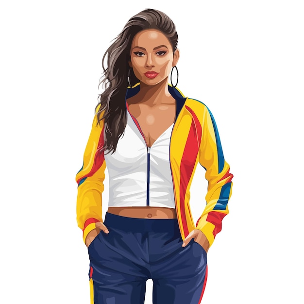 Vector colombian beautiful woman