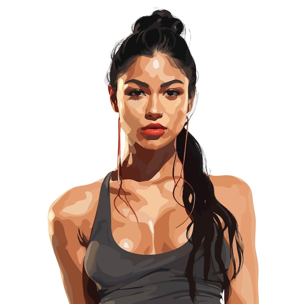 Vector colombian beautiful woman