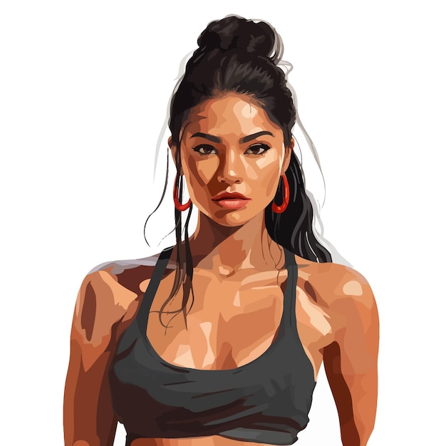 Vector colombian beautiful woman