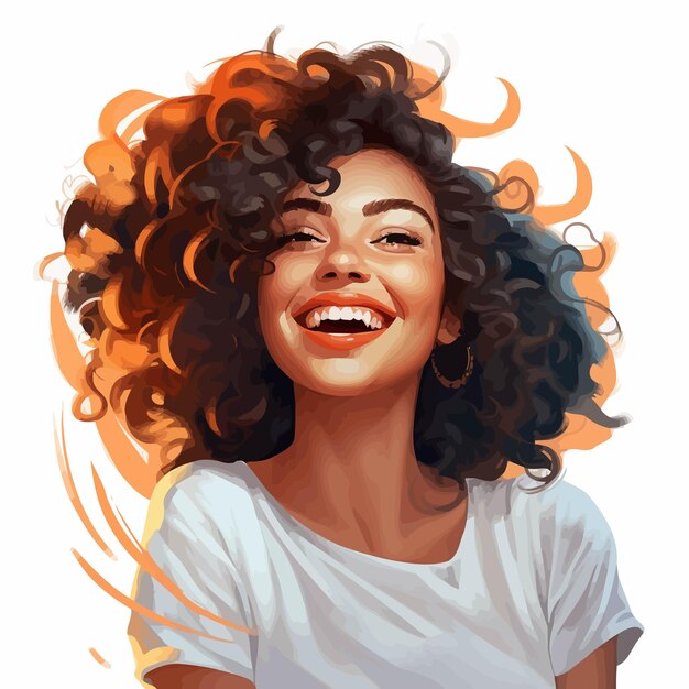 Vector colombian beautiful woman