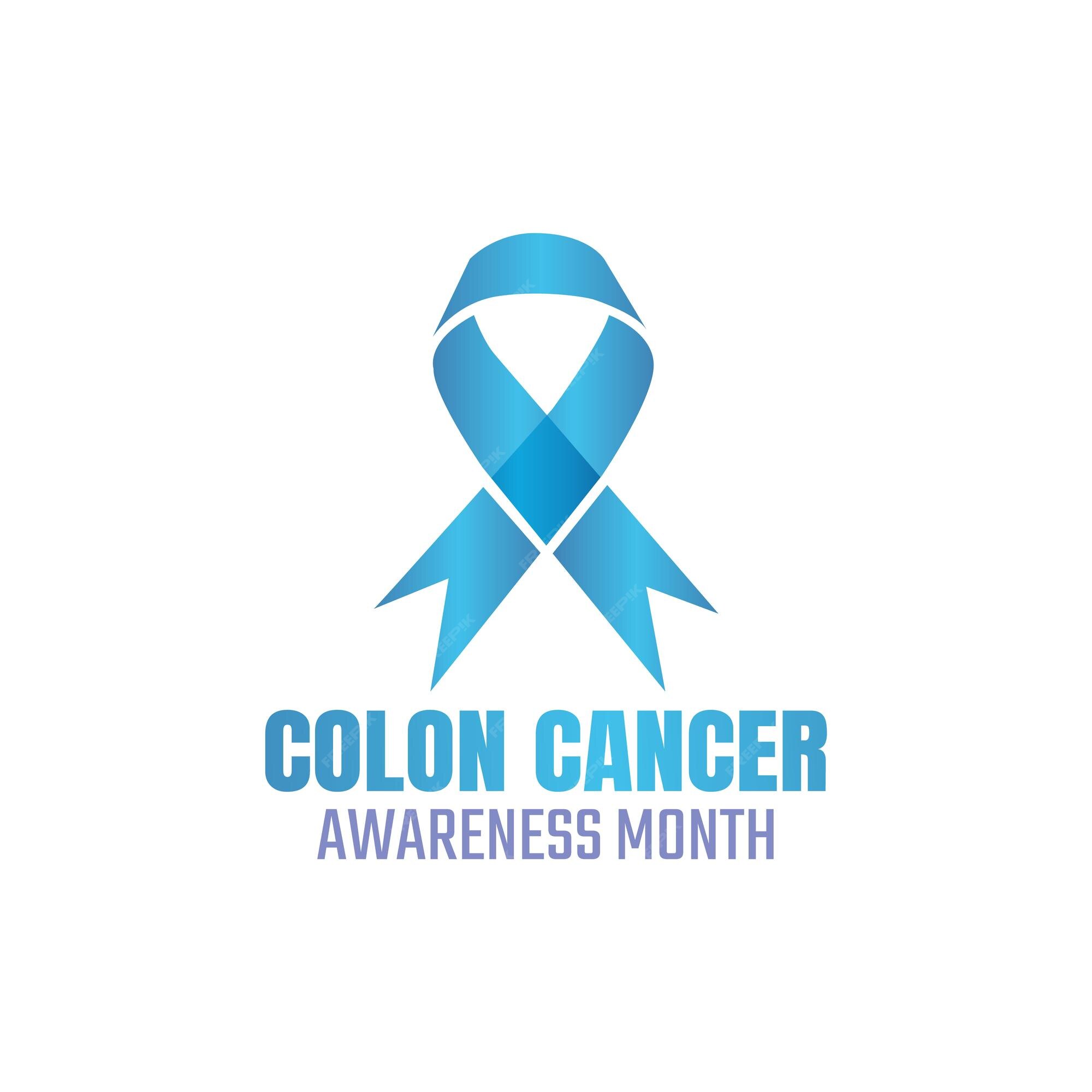 Premium Vector | Colon cancer awareness month logo vector.