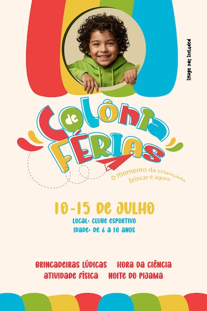 Colonia de ferias criancas шаблон социальных сетей