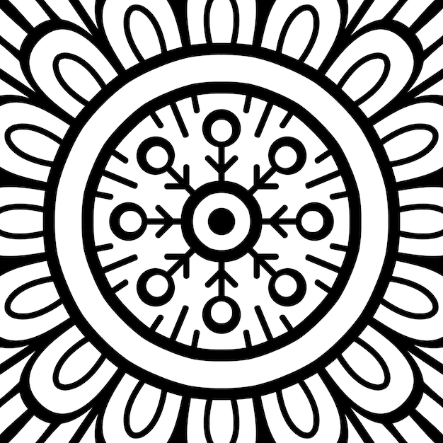 color abstract mandala flower design vector