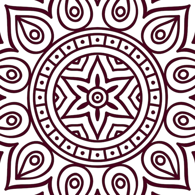 Color abstract mandala flower design vector