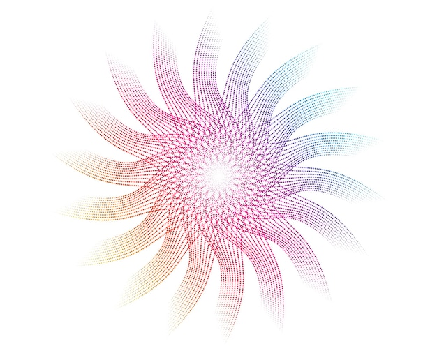 Color abstract swirl with halftone effect elegant and dynamic design for cosmetics textiles luxury branding renewable energy and wellness Perfect for backgrounds logos and decorative elements