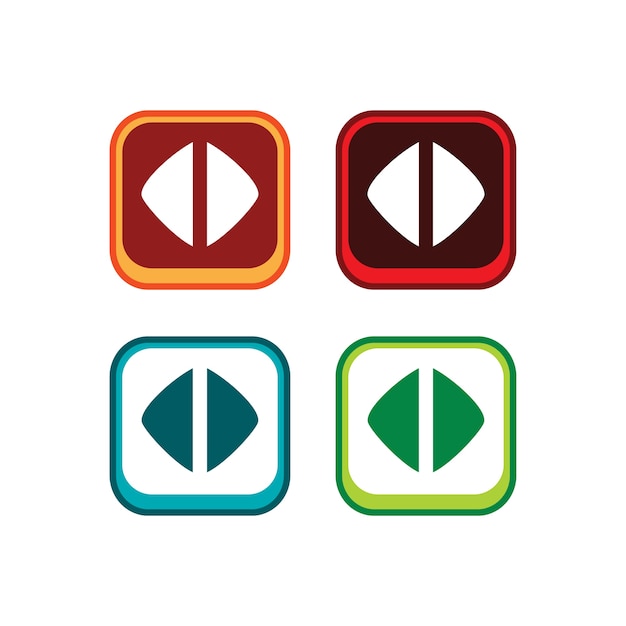 Vector color app icon button game asset theme vector