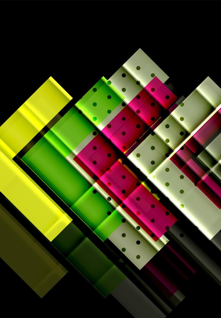 Vector color arrows on black background vector illustration
