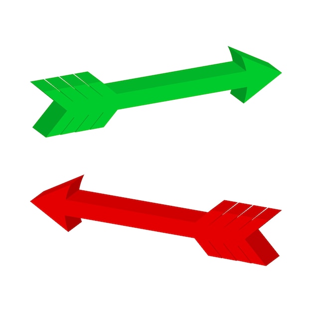 Color arrows vector