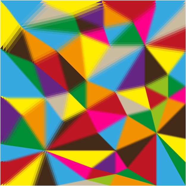 Color background in the form of transparent triangles superimposed