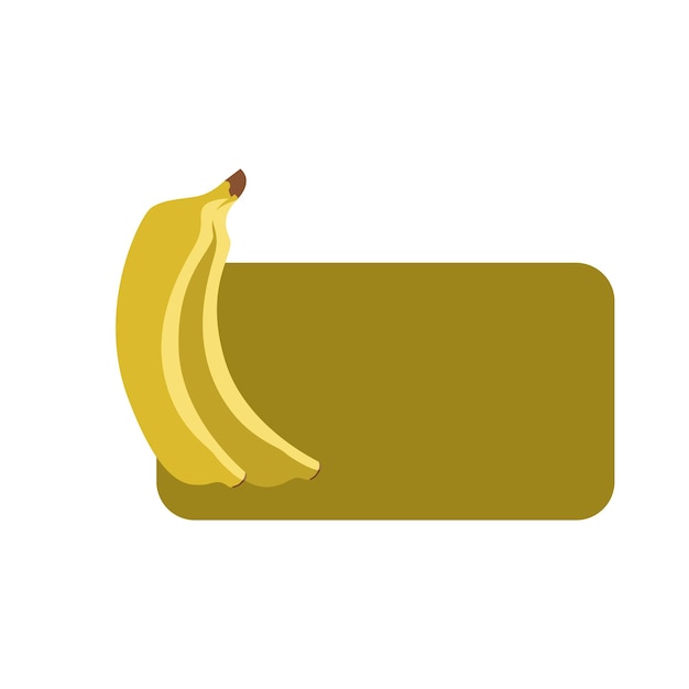 色バナナ フルーツ アイコン モダンなシンプルなフラット ベジタリアン サイン エコ食品インターネット コンセプト ウェブサイト デザイン web ボタン モバイル アプリ ロゴ イラストのトレンディな黄色の自然なベクトル記号
