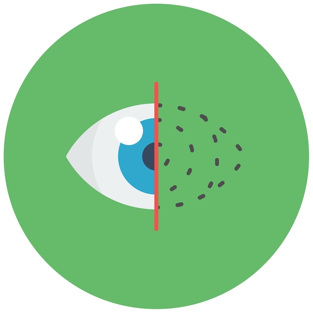 Vector color blindness flat illustration