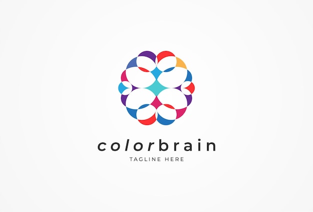 Color Brain Logo usable for brand and company logos