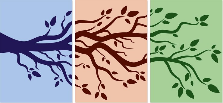 Vector the color branch of tree