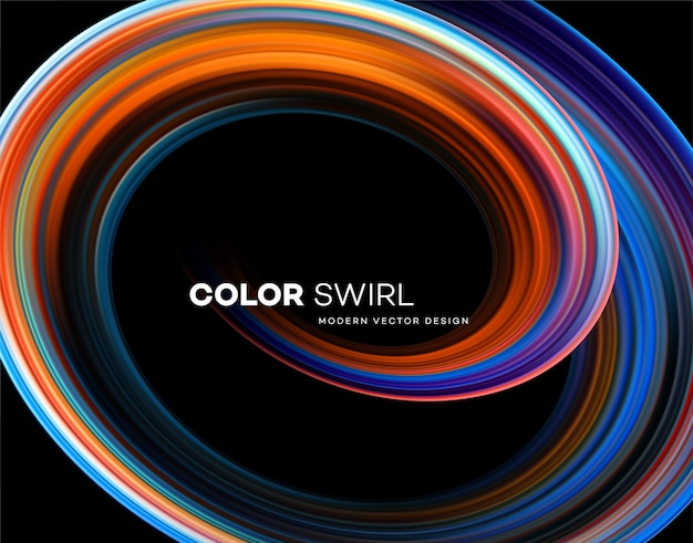 Color bright swirl shape