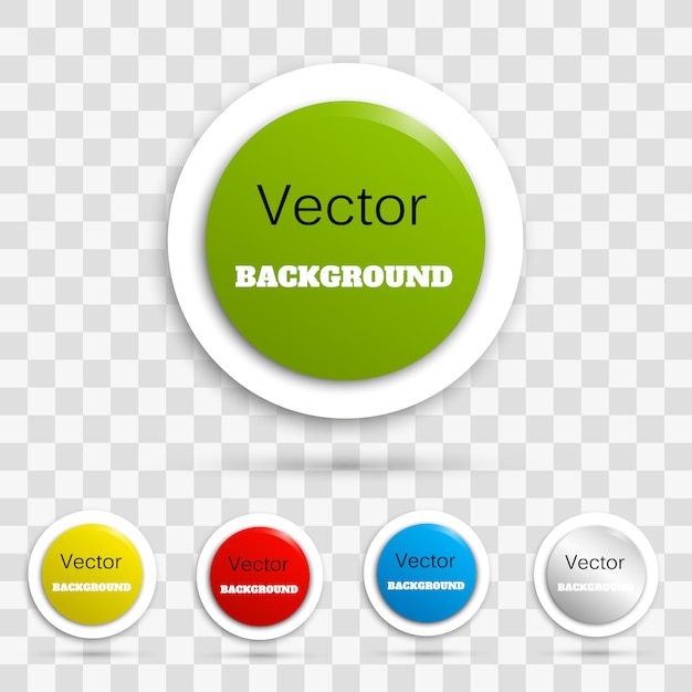 Vector color button.