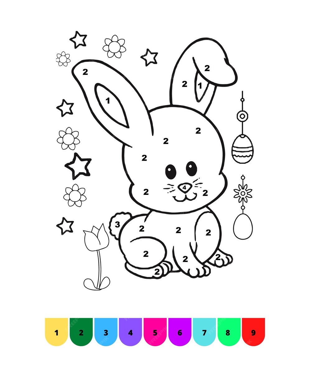 premium-vector-color-by-number-easter-coloring-page-for-kids-easter-coloring-book-pages-easter