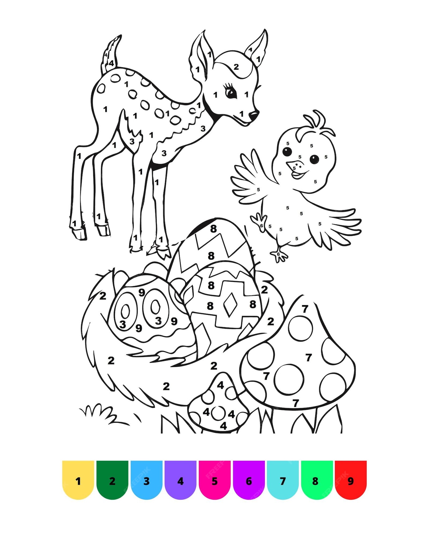 premium-vector-color-by-number-easter-coloring-page-for-kids-easter-coloring-book-pages-easter