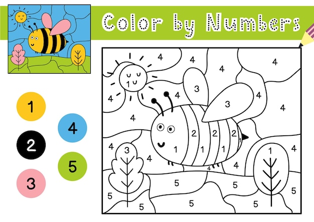 아이들을위한 숫자 게임으로 색칠하기