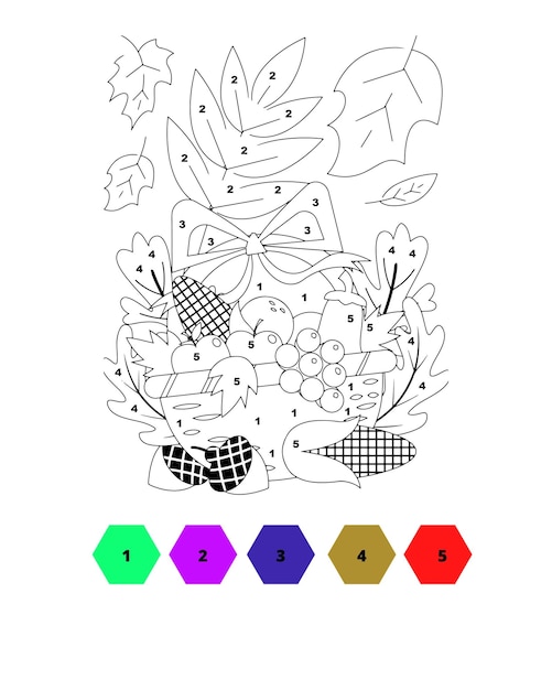 Color by Number Thanksgiving Coloring Pages Thanksgiving Color by Number Page for Kids