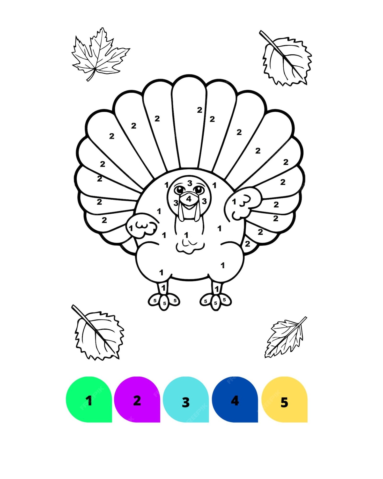 premium-vector-color-by-number-thanksgiving-coloring-pages