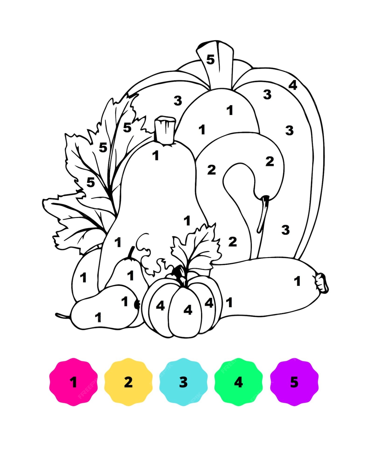 premium-vector-color-by-number-thanksgiving-coloring-pages