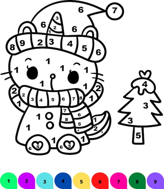 Color by Number Unicorn Coloring Pages for Kids or KDP Book Unicorn Color by Number Pages No27