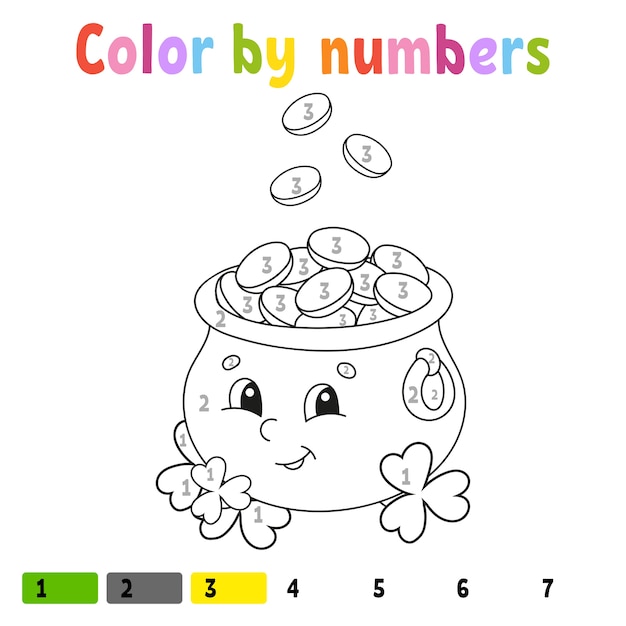 Color by numbers Education worksheet