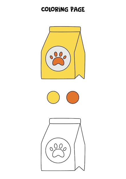 Цветной мультяшный корм для собак рабочий лист для детей