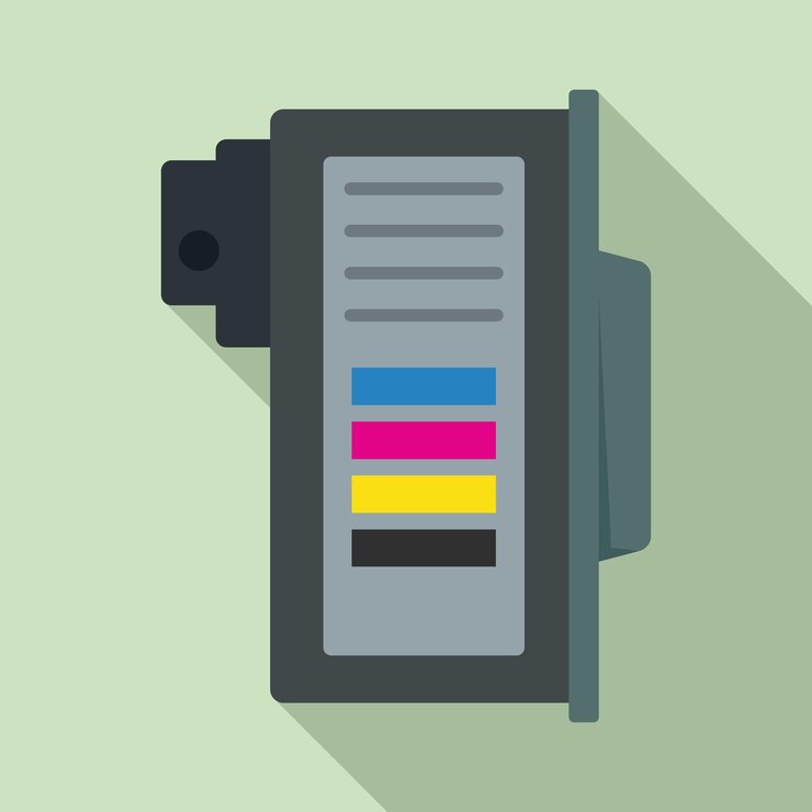 Vector color cartridge icon flat illustration of color cartridge vector icon for web design