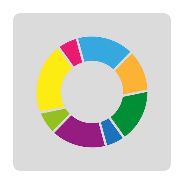 Color chart circle with a hole. Vector illustration. EPS 10.