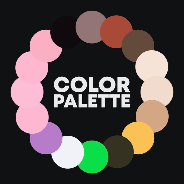 Vector color circle color combinations vector illustration