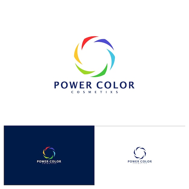 Color Circle logo template Creative Color logo design vector