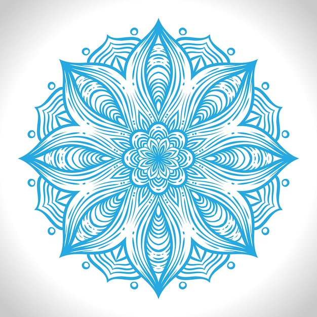 Vector color circular pattern. round kaleidoscope of floral elements