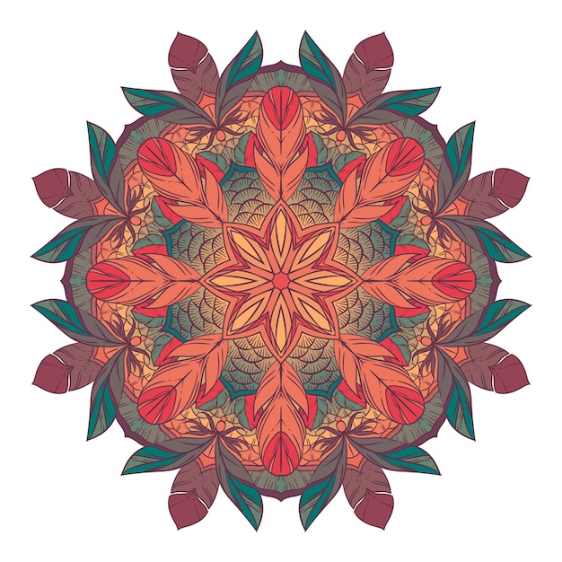 Color circular pattern. Round kaleidoscope