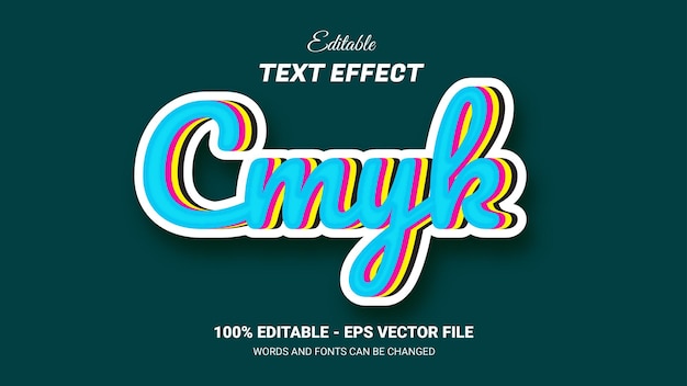 color editable text effect template