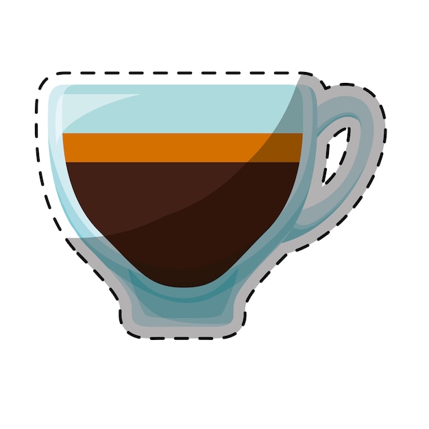 Color espresso glass icon design