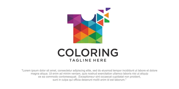 Colore fashion logo template design vector