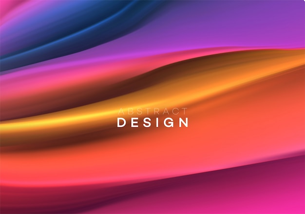 Vector color flow abstract shape background